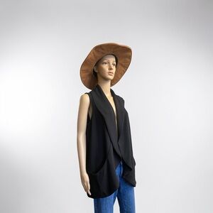 Rachel Zoe Black Sleeveless Blazer